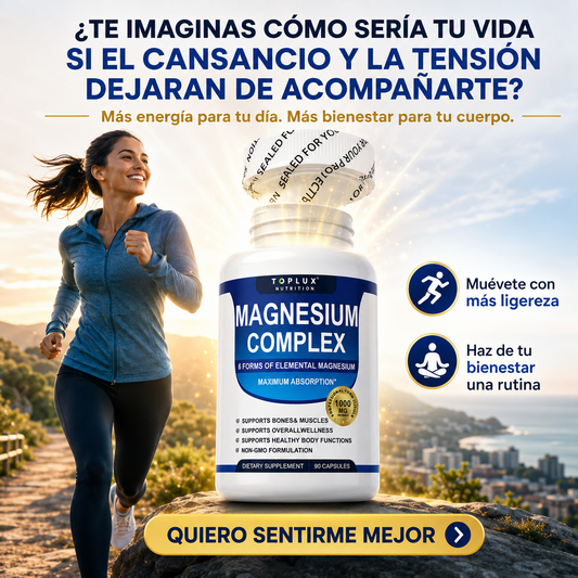 Magnesium Complex: El magnesio más potente del mercado 8 en 1 Importado, Garantizado, Original: Lo que tu cuerpo necesita para la vitalidad diaria