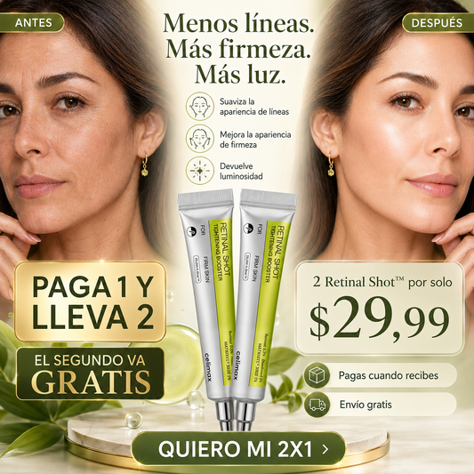 Retinal Shot™ Tecnología Coreana de Renovación Facial Avanzada: Reduce Arrugas, Líneas de Expresión, Piel Apagada y Recuperar la Firmeza