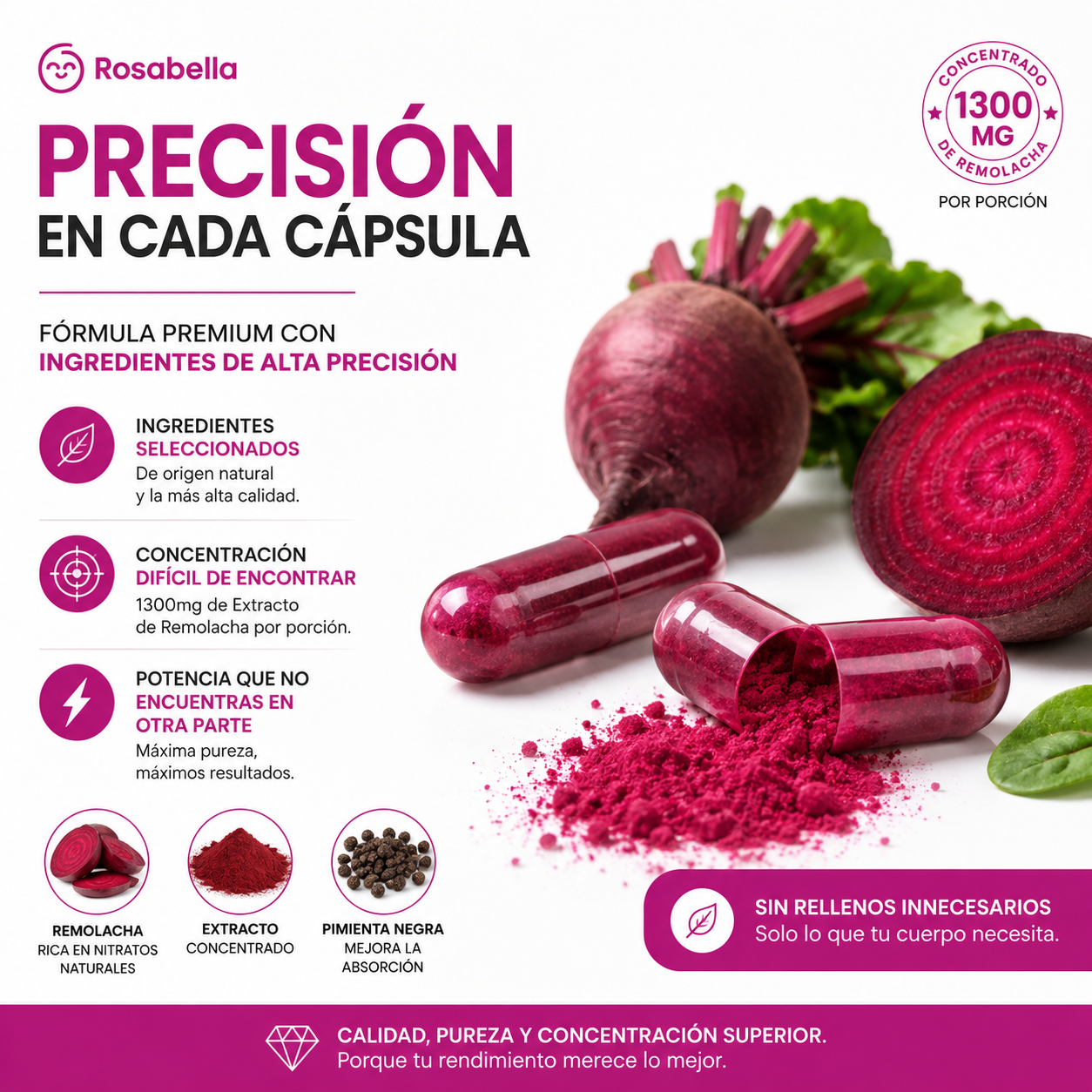 Rosabella Beetroot™ — Fórmula Circulatoria Avanzada e Intensiva para Piernas Pesadas en Turnos de Pie 8+ Horas o Sentado (Apoya la Función del Corazón y el Flujo Arterial Saludable) Recupera el flujo que perdiste por el sedentarismo y los excesos