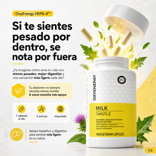 OxyEnergy HEPA-4™: Fórmula Hepática 6 Activos Importado. Limpieza Intestinal y Hepática para desintoxicar el cuerpo