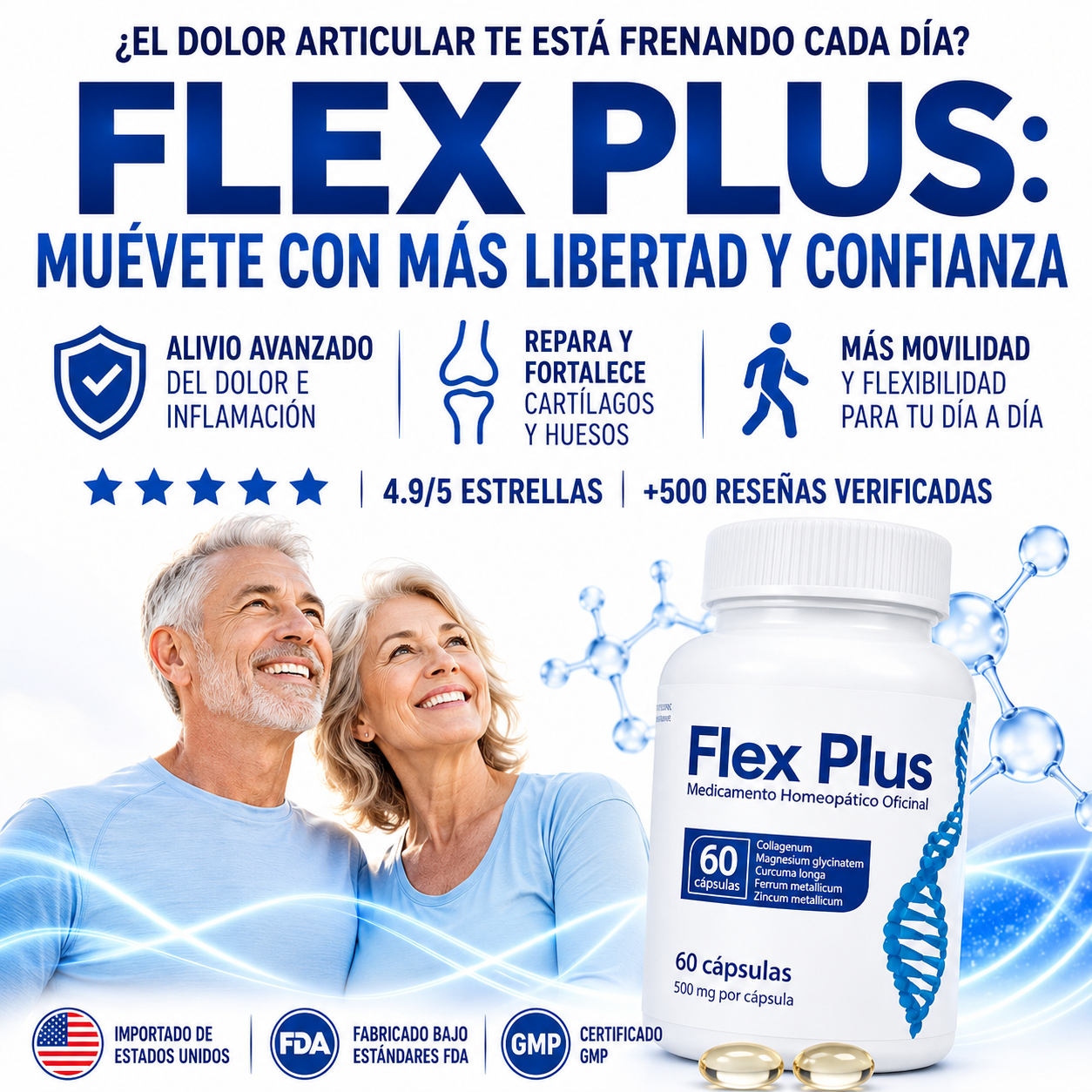 Flex Plus® Importado – Fórmula Avanzada para Solución Integral de Dolores Articulares
