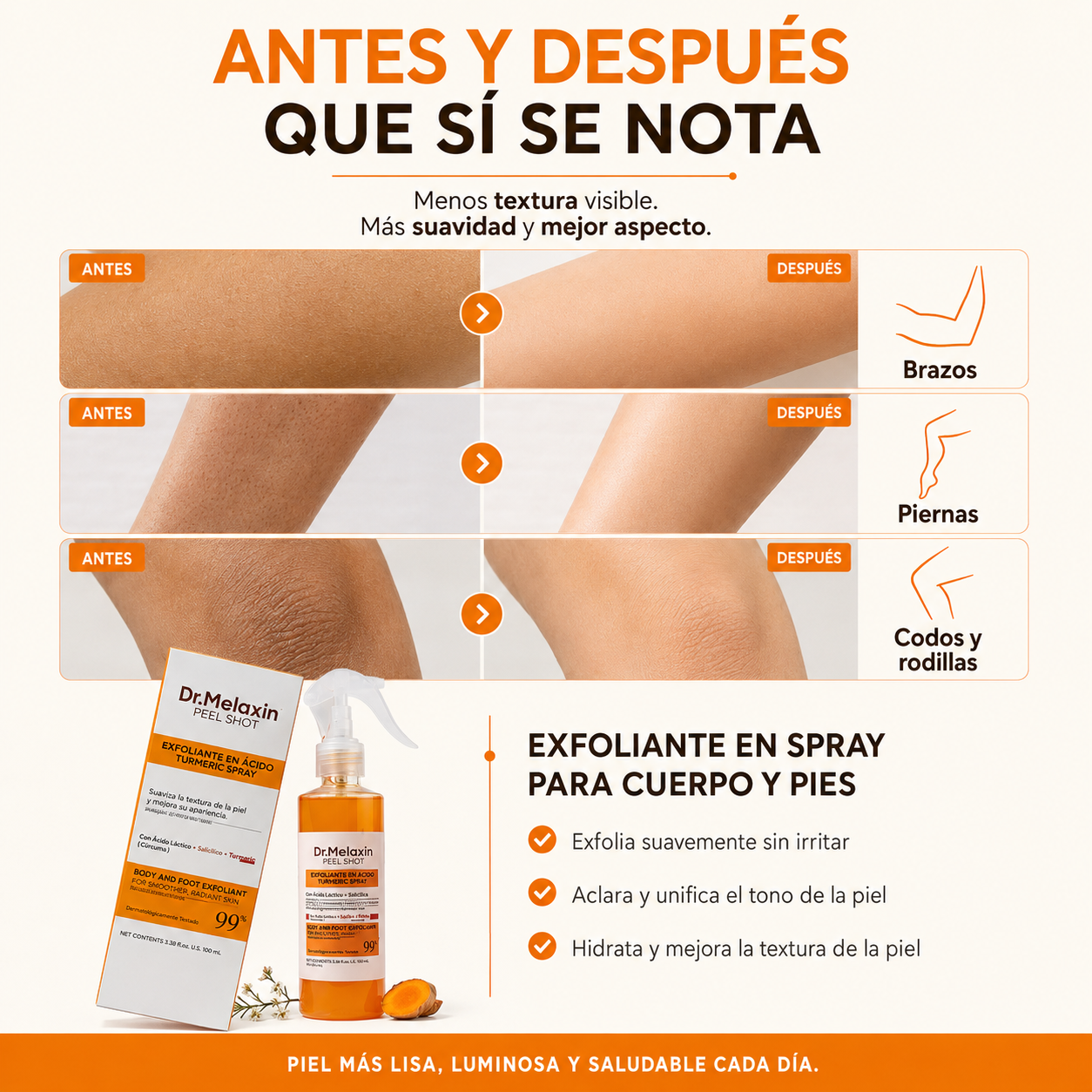 Dr. Melaxin Peel Shot™ Tecnología Coreana de Renovación de Textura para Transformar la Apariencia de una Piel Áspera y Opaca