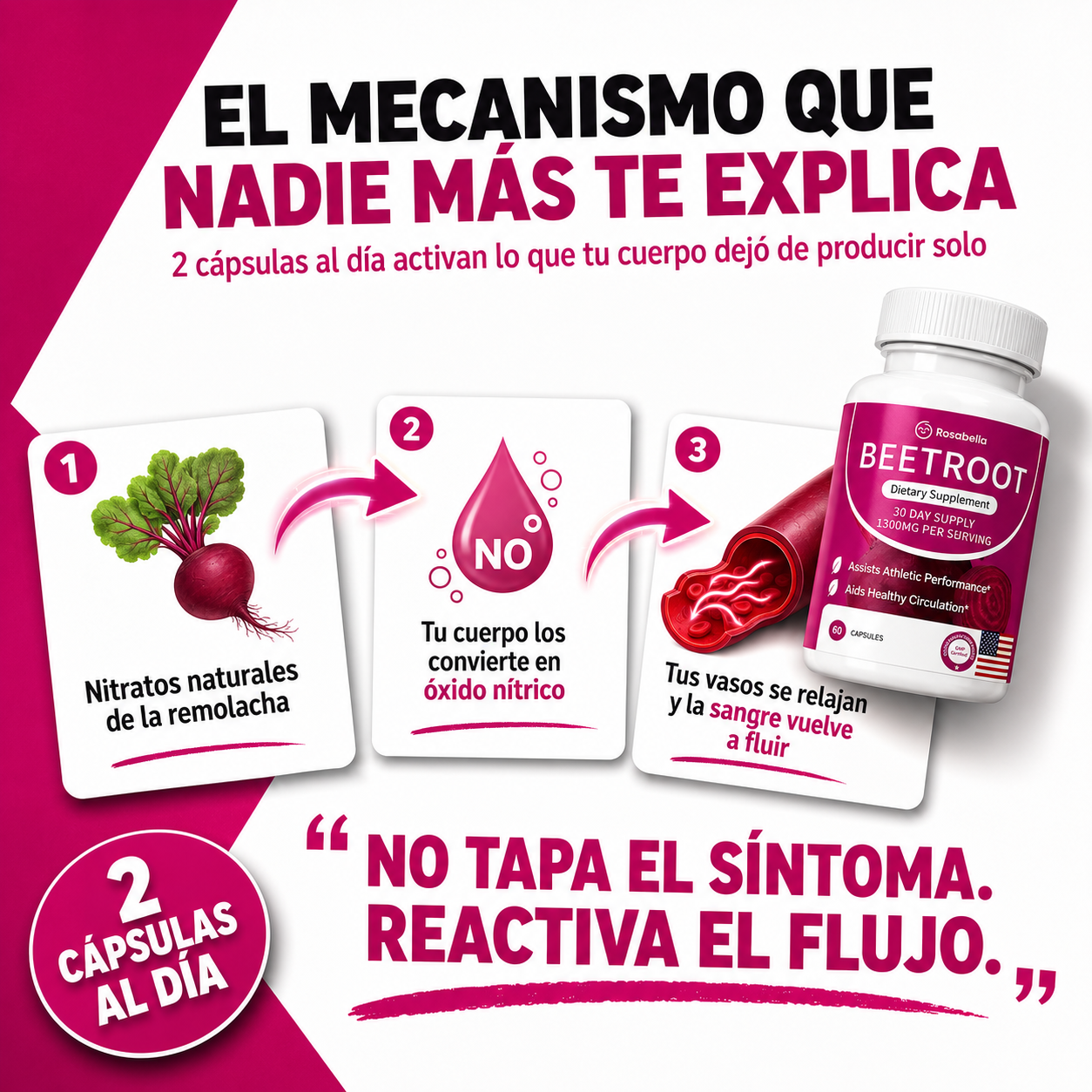 Rosabella Beetroot™ — Fórmula Circulatoria Avanzada e Intensiva para Piernas Pesadas en Turnos de Pie 8+ Horas o Sentado (Apoya la Función del Corazón y el Flujo Arterial Saludable) Recupera el flujo que perdiste por el sedentarismo y los excesos