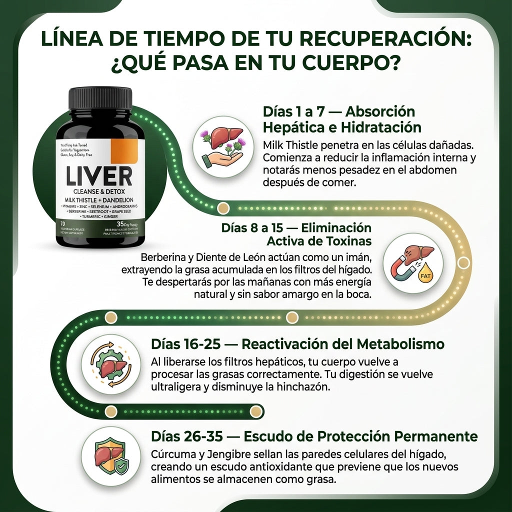 Detox Limpieza y Protección Hepática® - Liver 70 Cápsulas Importado Garantizado