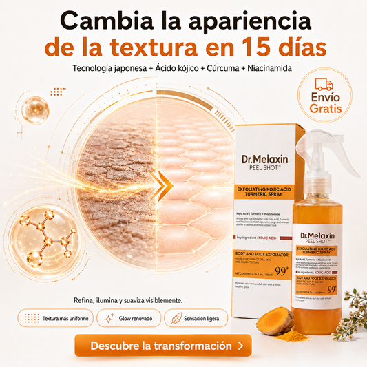 Dr. Melaxin Peel Shot™ Tecnología Coreana de Renovación de Textura para Transformar la Apariencia de una Piel Áspera y Opaca